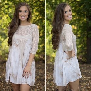 Tie-Dye Sheer Sweater Dress